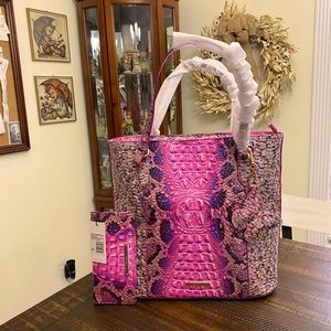 BRAHMIN “PINK COBRA” 3 PIECE PURSE SET NWT